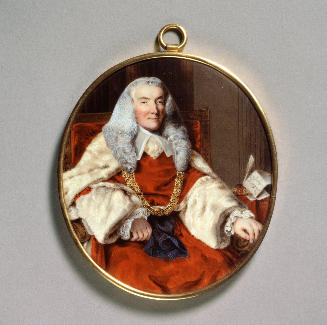 Portrett av Sir William Murray, 1. jarl av Mansfield, 1700-tallet av William Russell Birch
