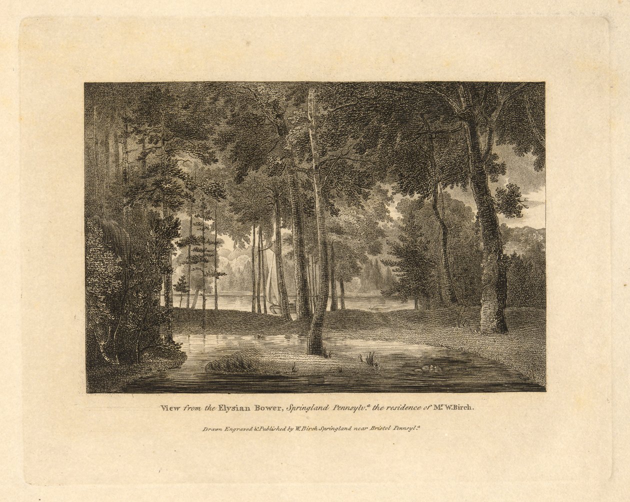 The County Seats of United States of North America, sett med 20 plater, introduksjonstekst og 2 omslagsark av William Russell Birch