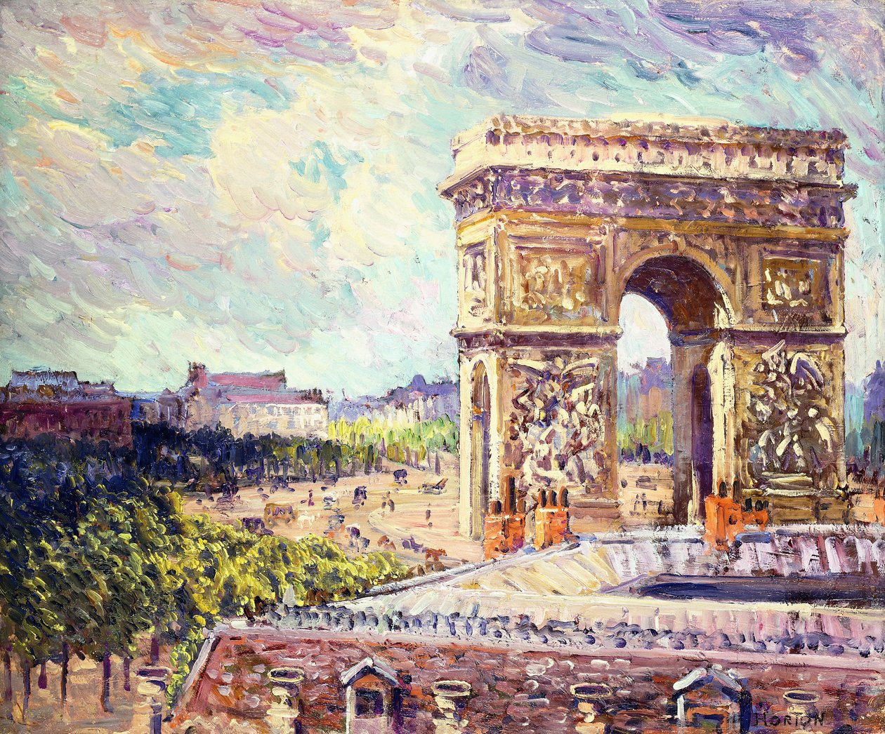 Arc de Triomphe, ca. 1912 (olje om bord) av William Samuel Horton