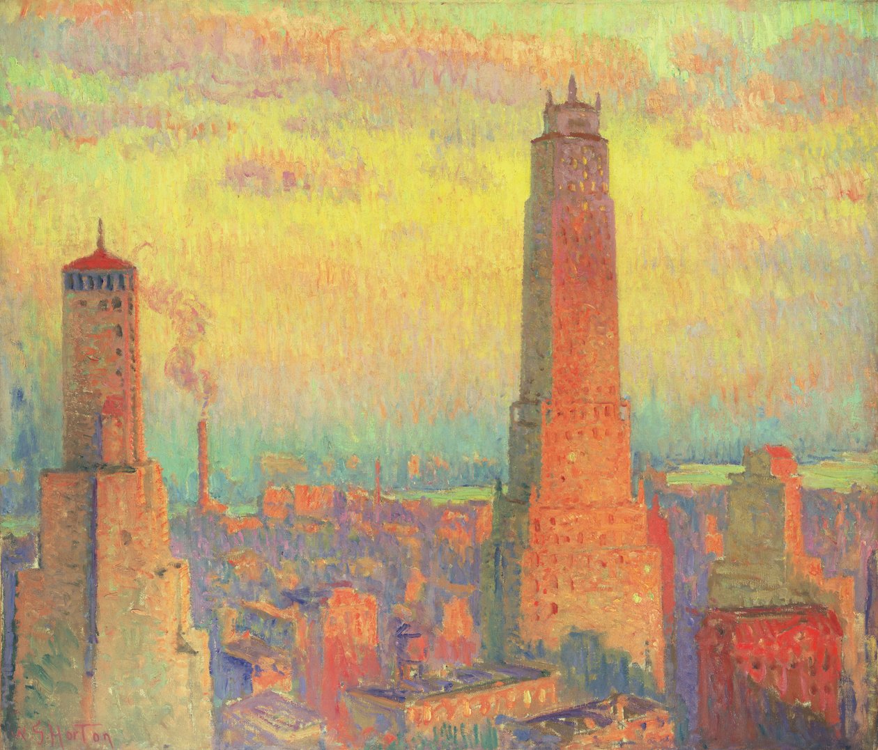 Ritz Tower, New York City (olje på lerret) av William Samuel Horton