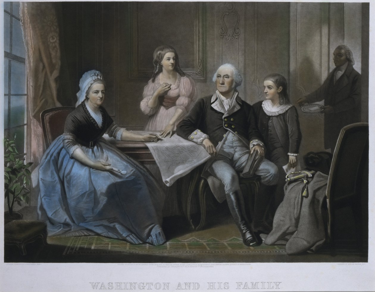 Washington og hans familie av William Sartain