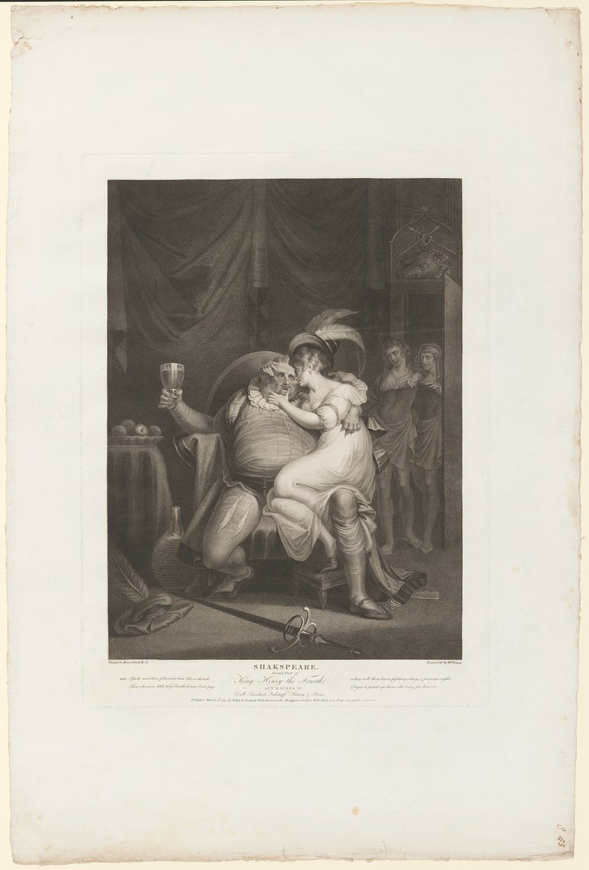Prins Hal og Poins overrasker Falstaff med Doll Tearsheet av William Satchwell Leney