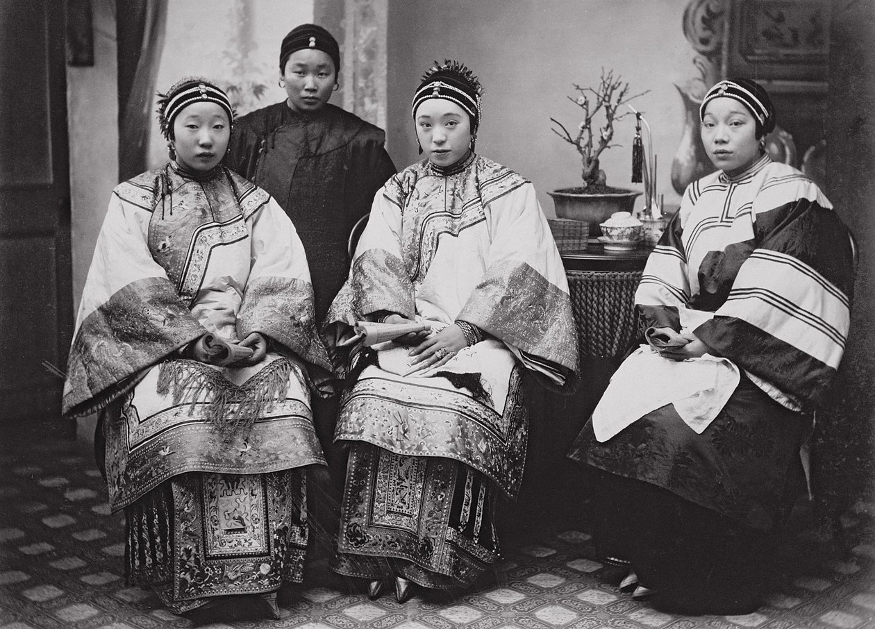 Kinesiske kvinner, ca. 1880 (albumintrykk) av William Saunders
