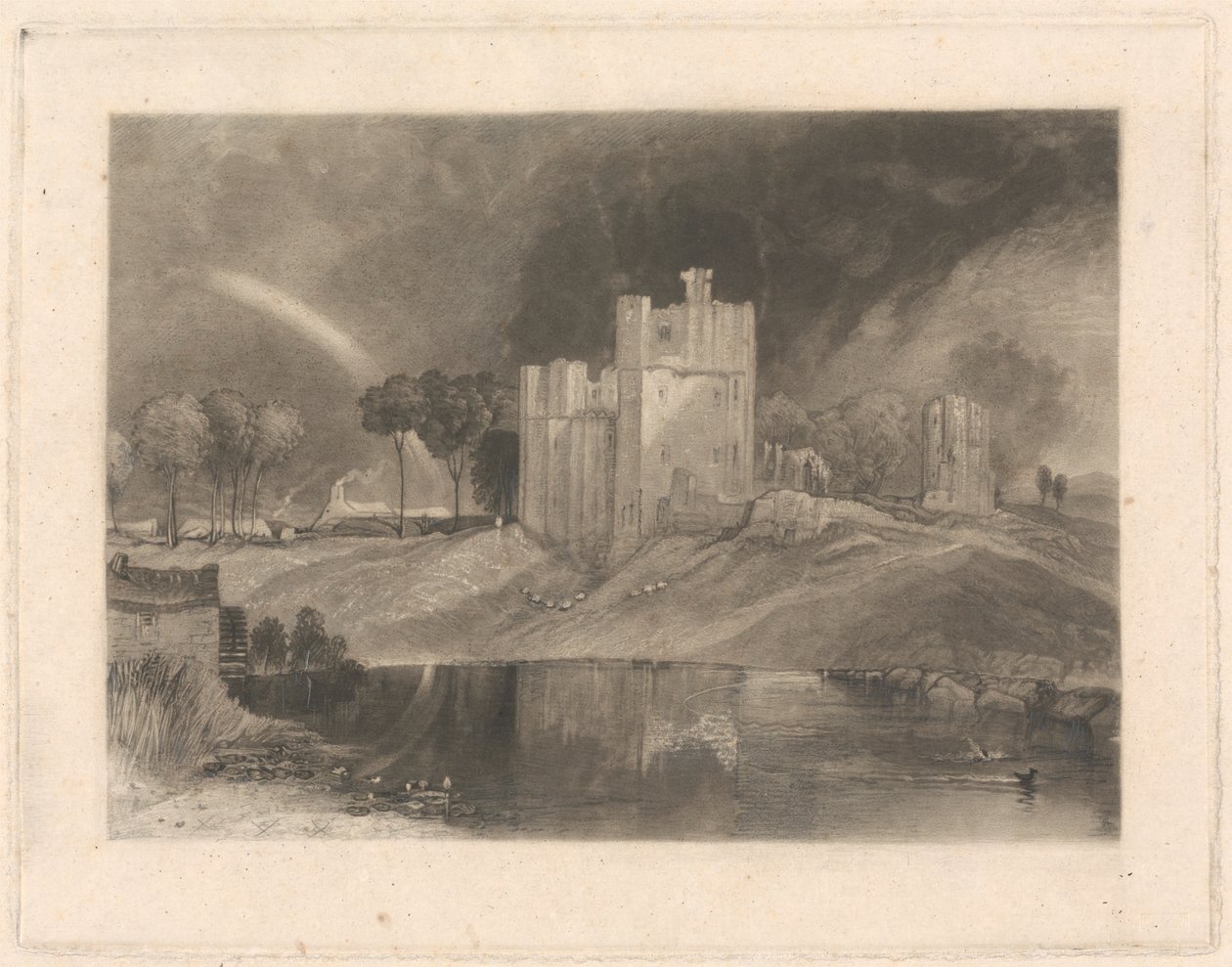 Brougham Castle, nær krysset mellom elvene Eamont og Lowther av William Say