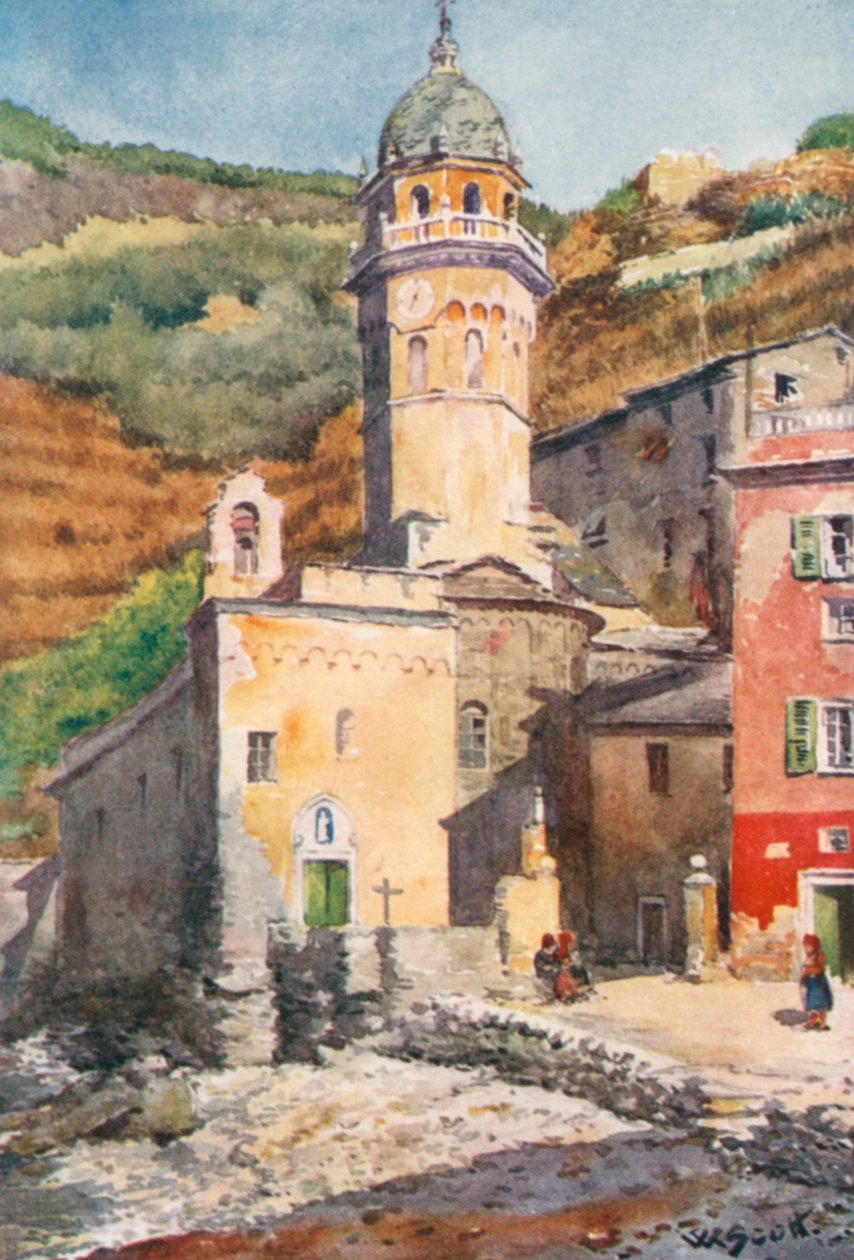 Vernazza (fargelitografi) av William Scott