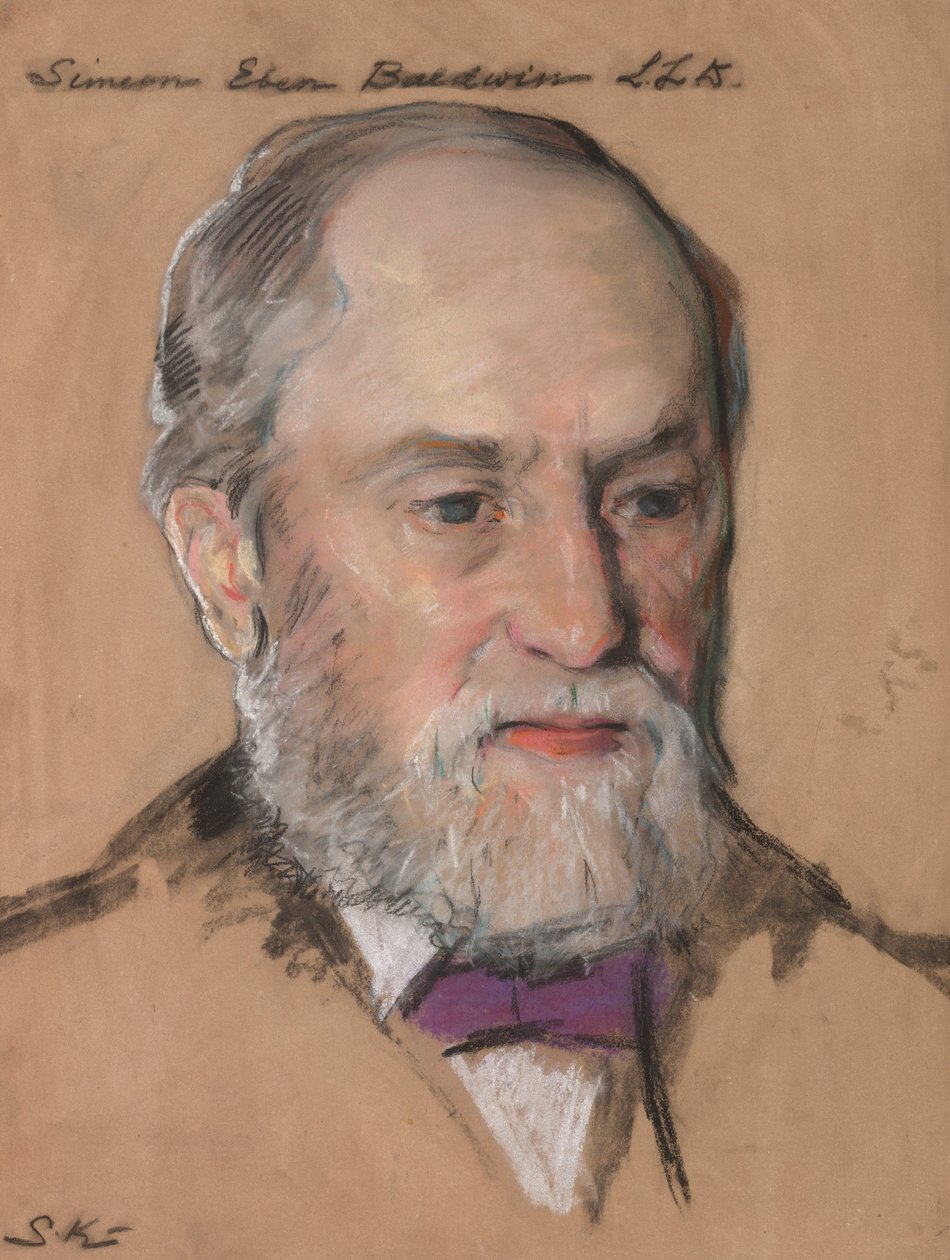 Simeon Eben Baldwin B.A. 1861, prof. i jus 1872-1912 guvernør i CT av William Sergeant Kendall