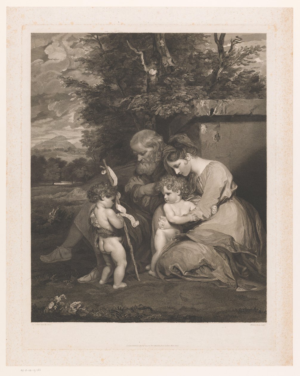 Hellig familie med døperen Johannes som barn av William Sharp