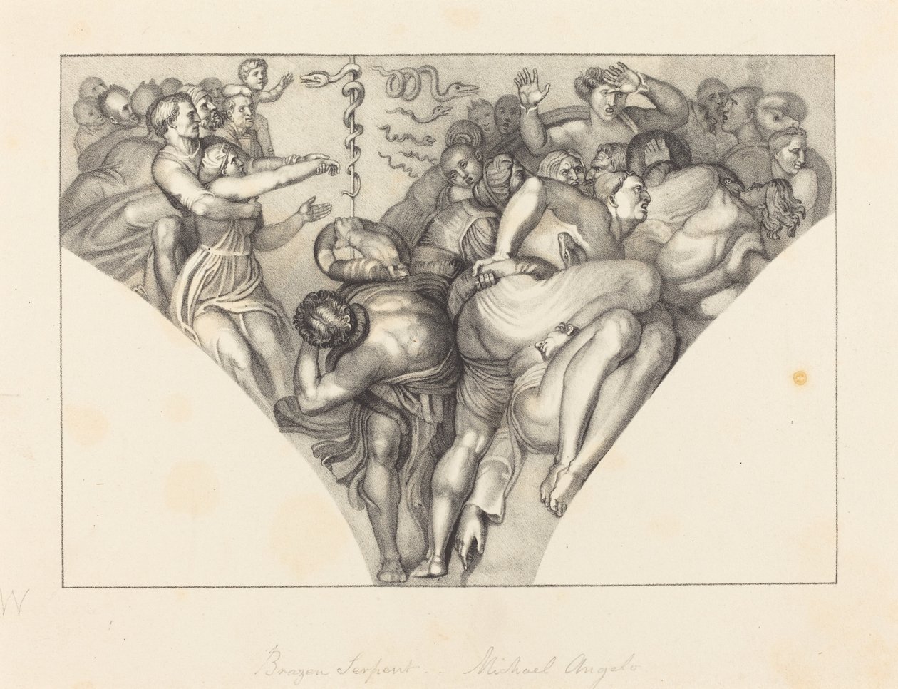 Brazen Serpent, fra Michael Angelo av William Sharp after John Flaxman