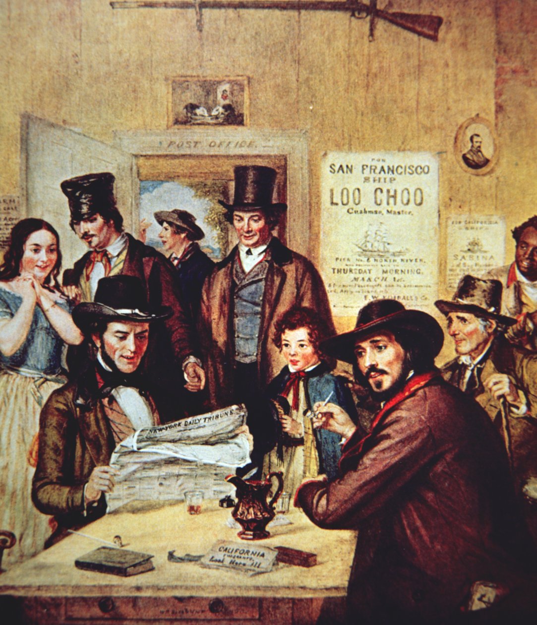 'California News' av William Sidney Mount