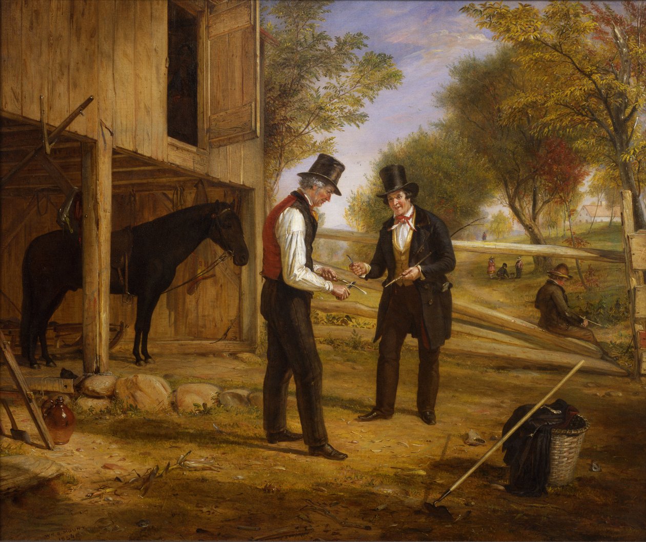 Coming to the Point, en oppfølger til Bargaining for a Horse, 1854 av William Sidney Mount