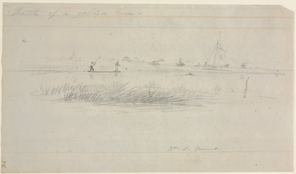 Eel Spearing på Setauket, Long Island, New York av William Sidney Mount