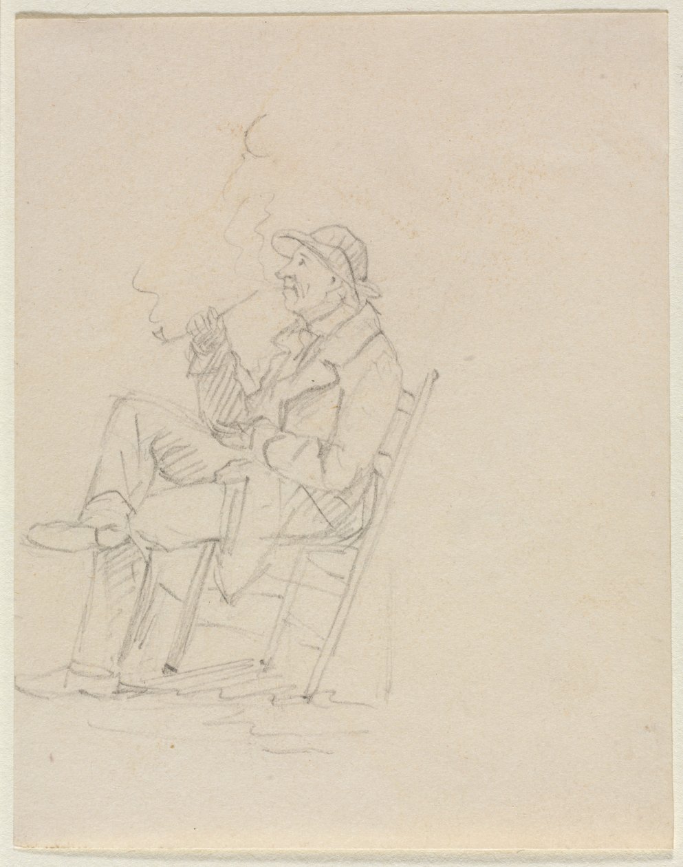 Mann som røyker pipe av William Sidney Mount