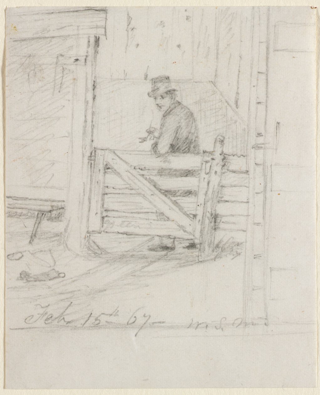 Hviler på gjerdet av William Sidney Mount