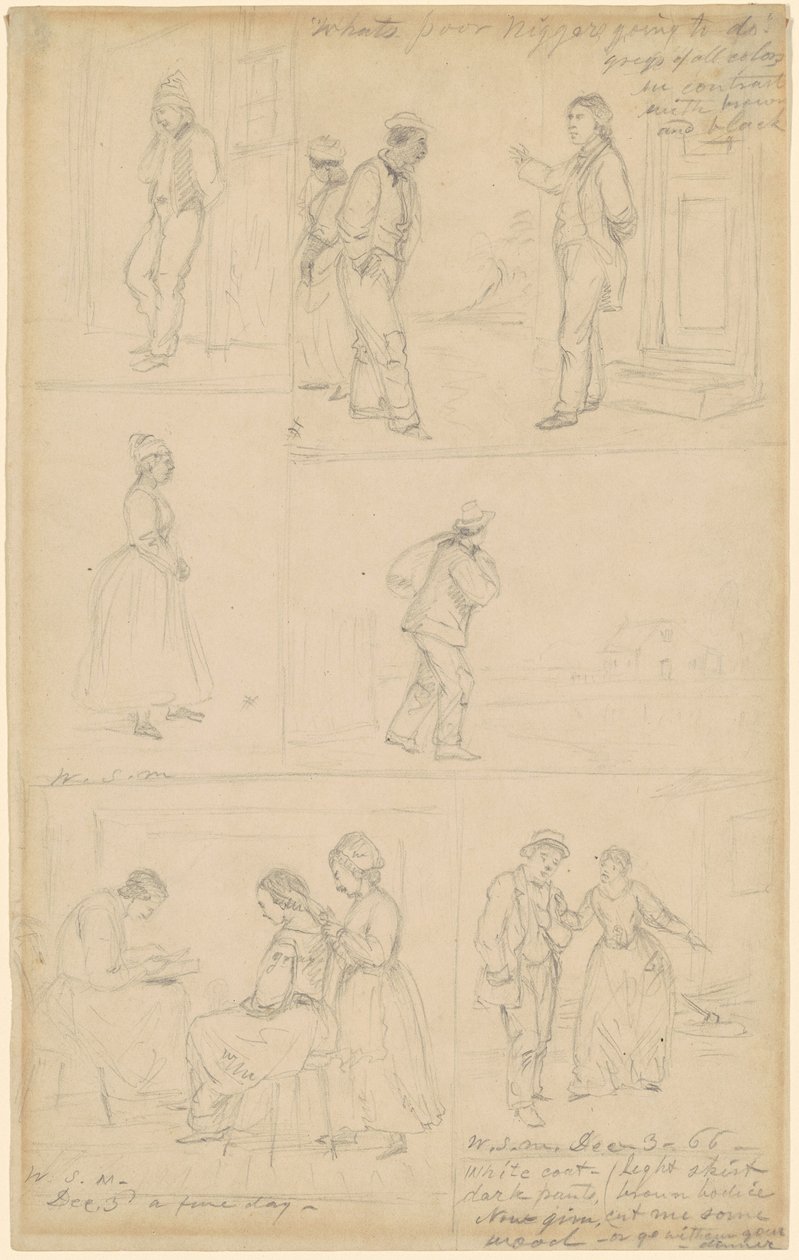 Studier av figurgrupper av William Sidney Mount