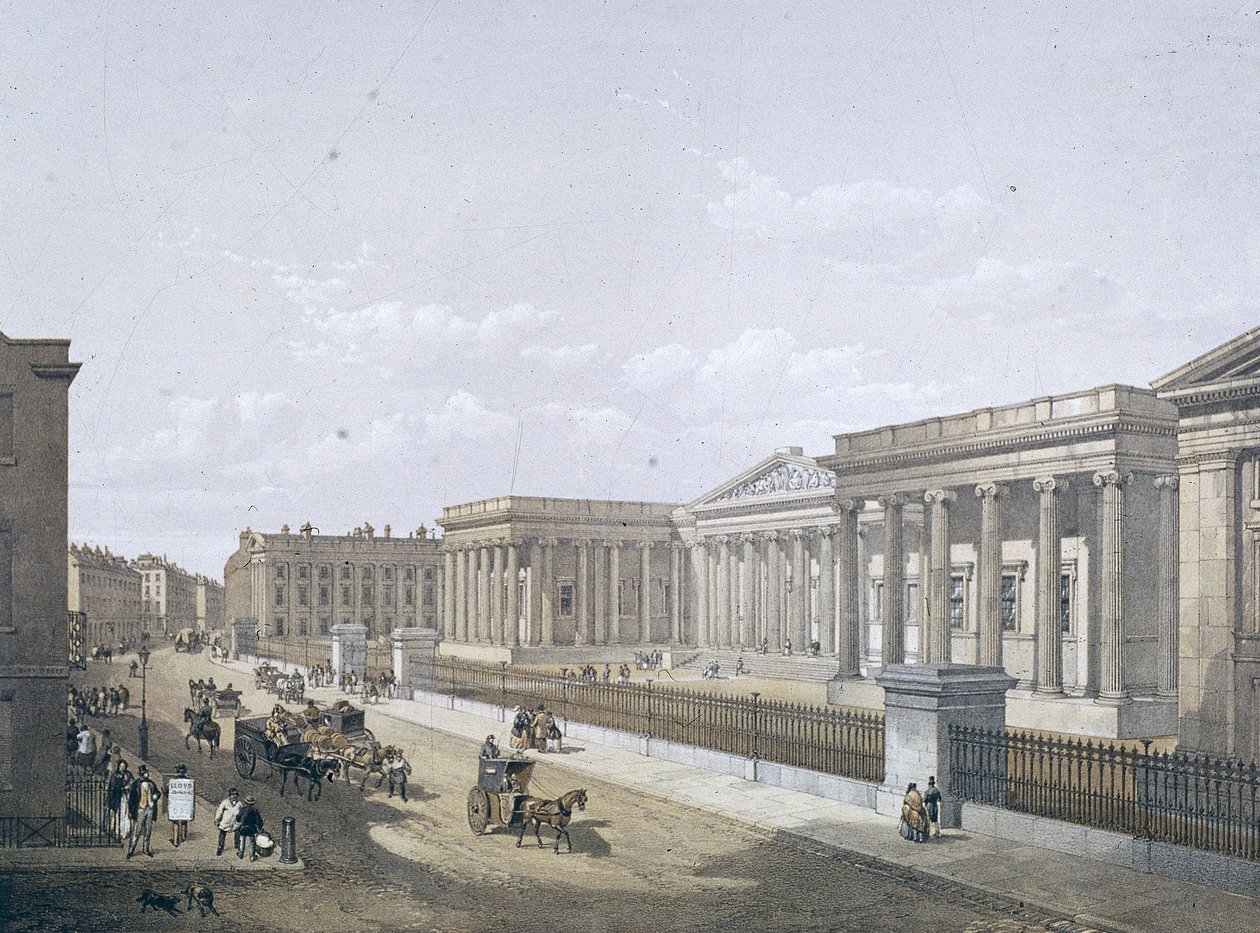 British Museum, Holborn, London, 1852 av William Simpson