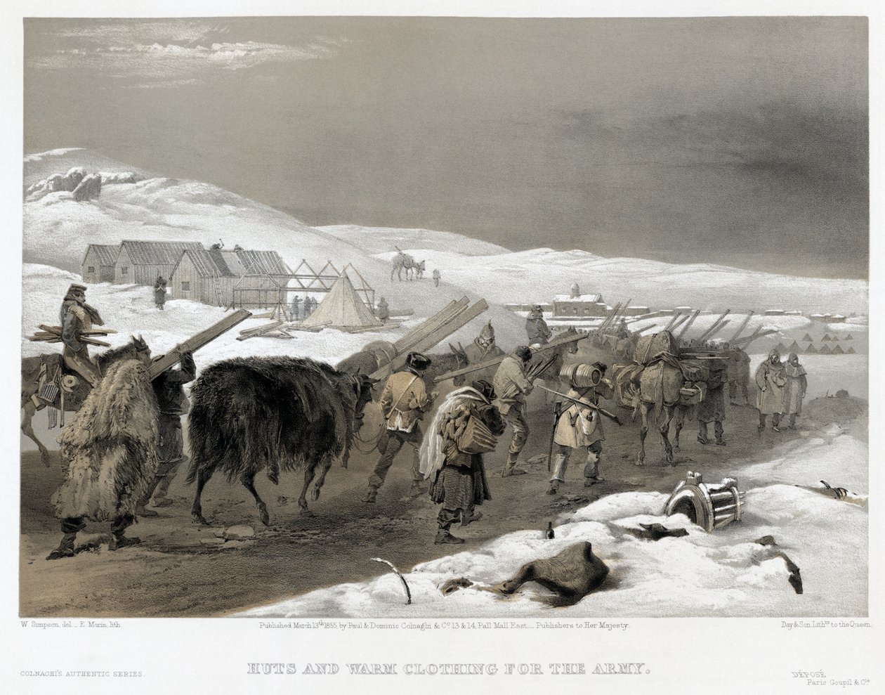 Britiske tropper på veien til Sevastopol, 1855 av William Crimea Simpson