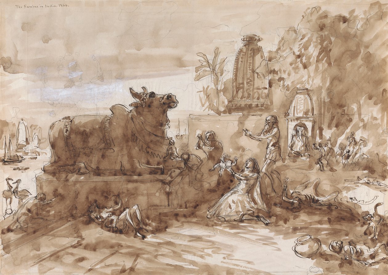 Hungersnød i India av William Simpson