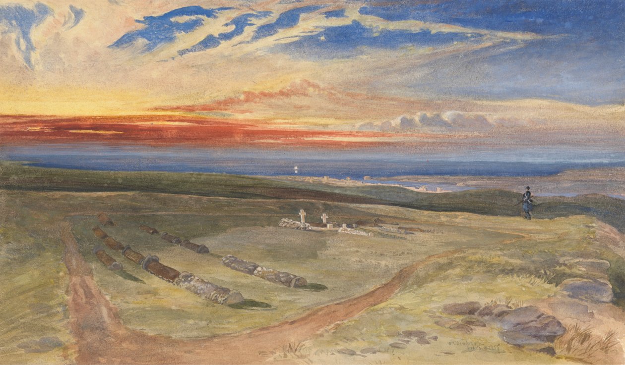 Gravene til offiserene i fortet på Cathcarts Hill av William Simpson