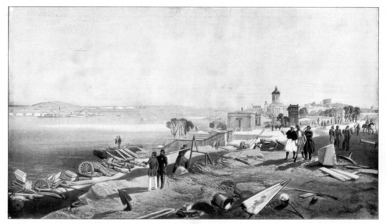 Sebastopol fra baksiden av Fort Nicholas, 1900. av William Crimea Simpson