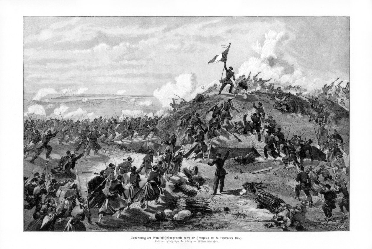 Angrepet på Malakoff, 8. september 1855, 1900. av William Crimea Simpson