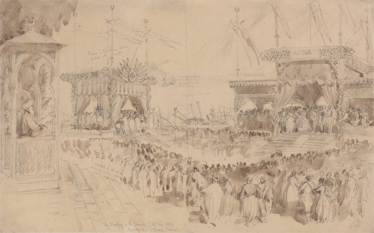 Velsignelsen av Suez-kanalen, 16. november 1869 av William Simpson