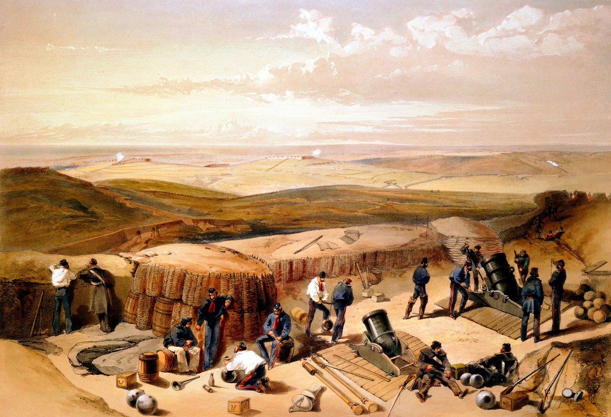 De nye verkene ved beleiringen av Sevastopol..., Krimkrigen, 1853-1856 av William Crimea Simpson