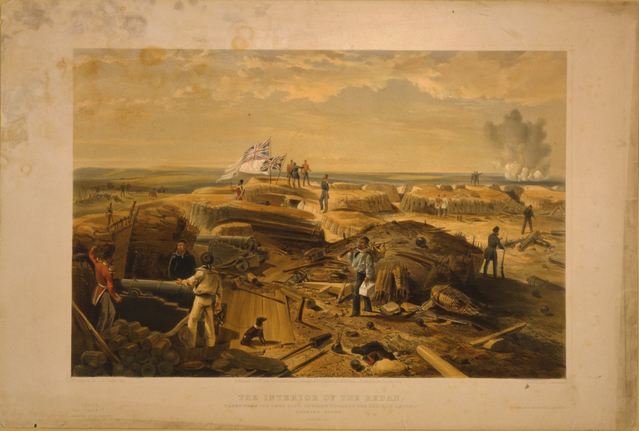 Det indre av Redan tatt fra venstre ansikt, 1855 av William Crimea Simpson