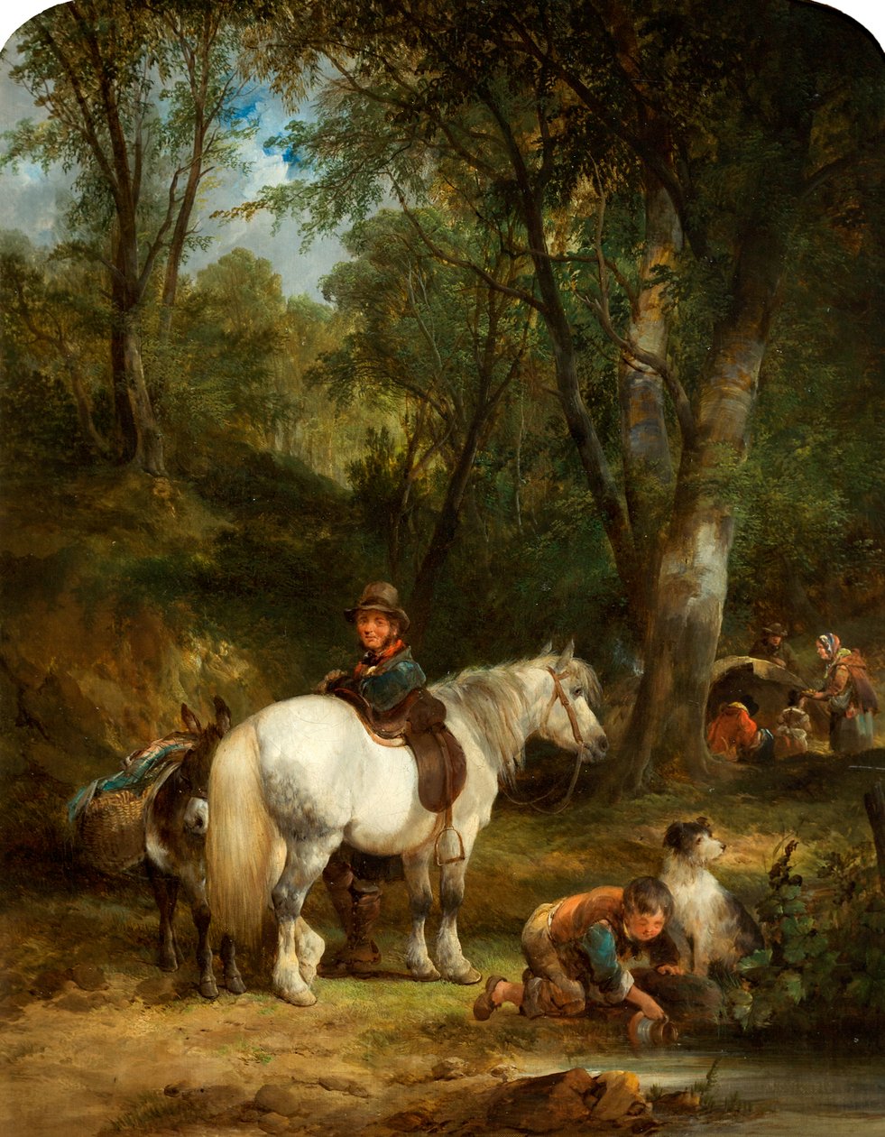 Sigøynerleir av William Snr. (circle of) Shayer