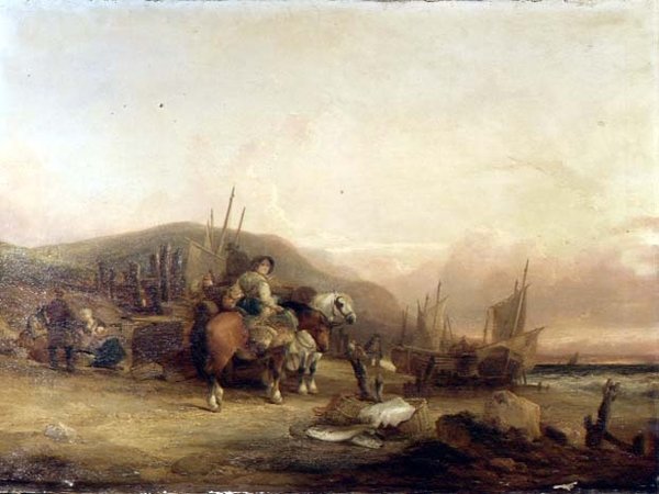 Inspisere fangsten (olje på lerret) av William Snr. Shayer
