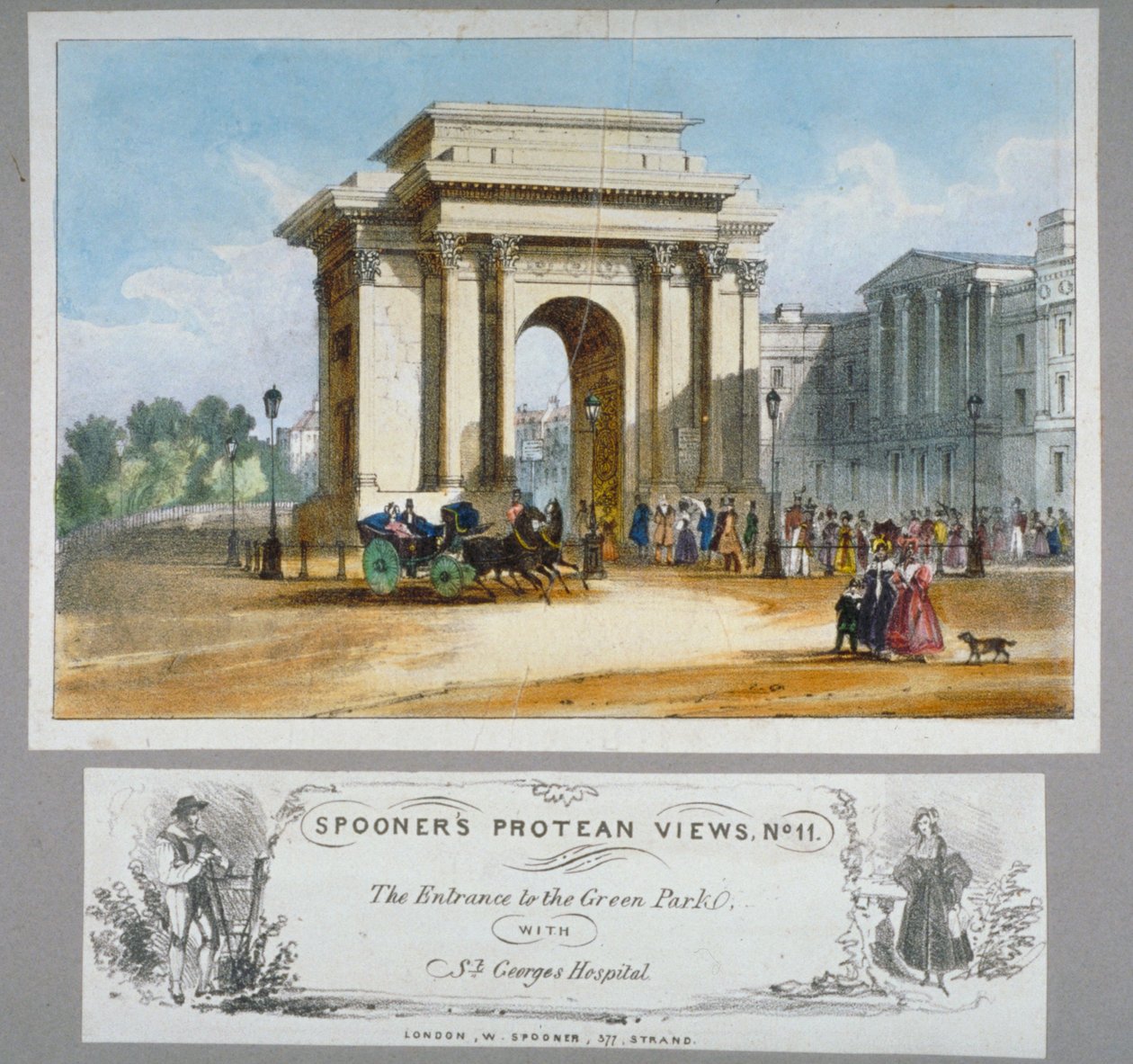 Hyde Park Corner, London, c1835. av William Spooner