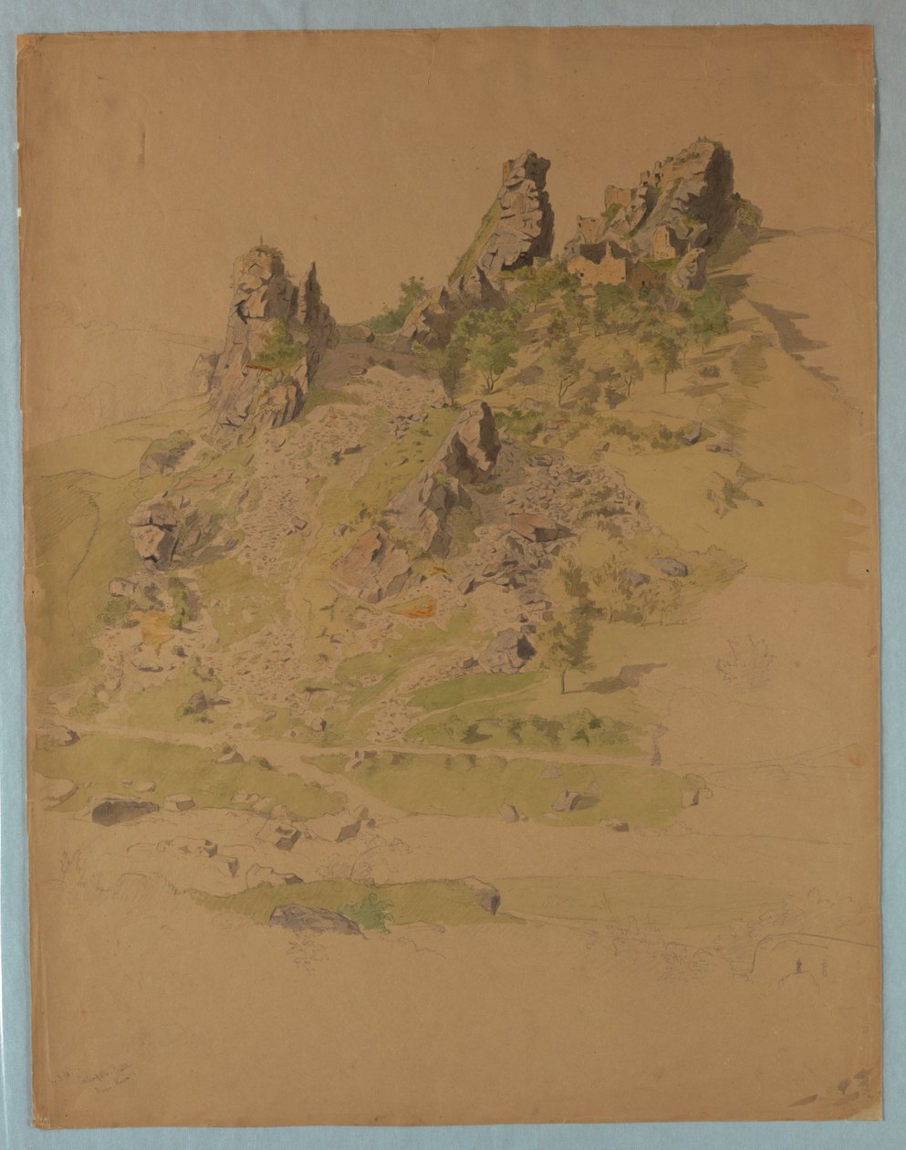 Calenfells Castle, nær Kirn, Tyskland av William Stanley Haseltine