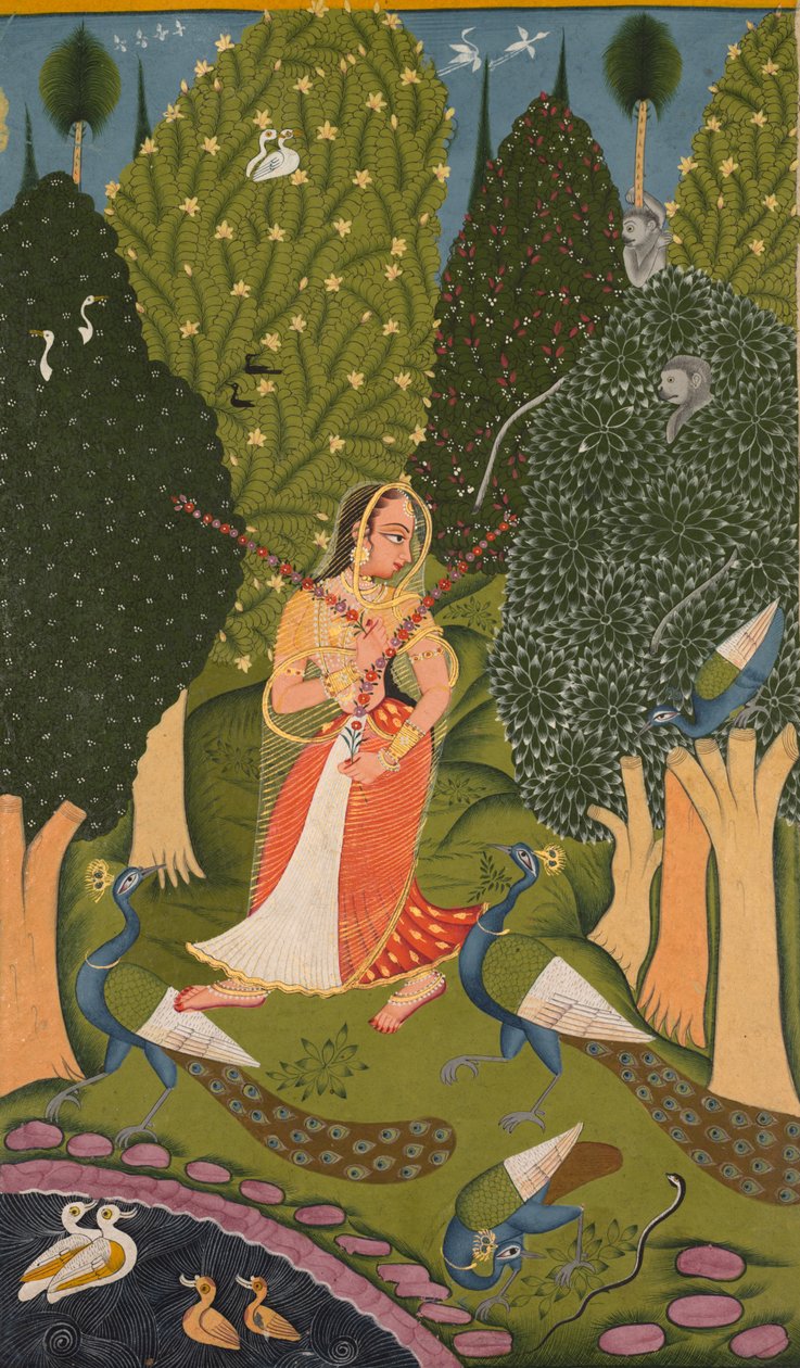 Last Ragini, side fra en Ragamala-serie av William Stanley Haseltine