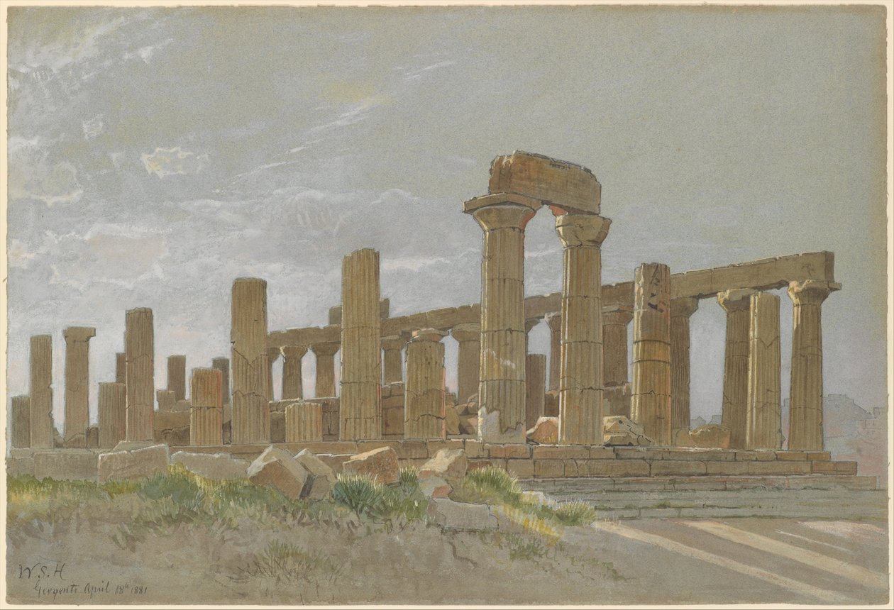 Girgenti, Juno Lacinias tempel i Agrigentum av William Stanley Haseltine