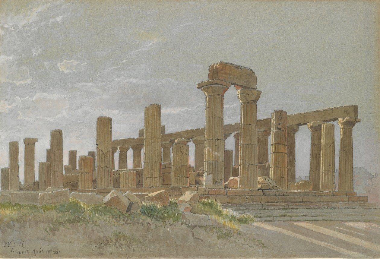 Girgenti Temple of Juno Lacinia i Agrigentum, 1881 av William Stanley Haseltine