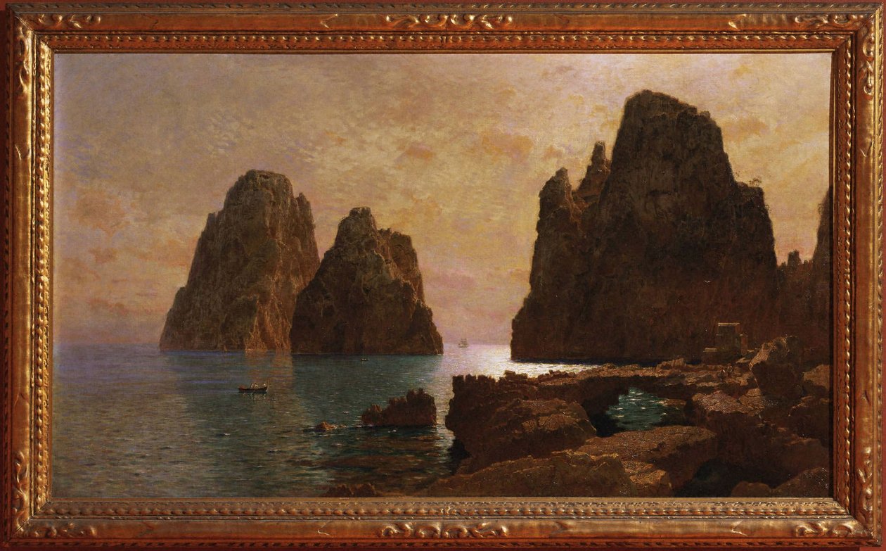 Øya Capri: Faraglioni av William Stanley Haseltine