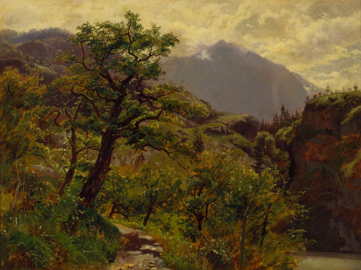 Schwyz nær Brunnen av William Stanley Haseltine