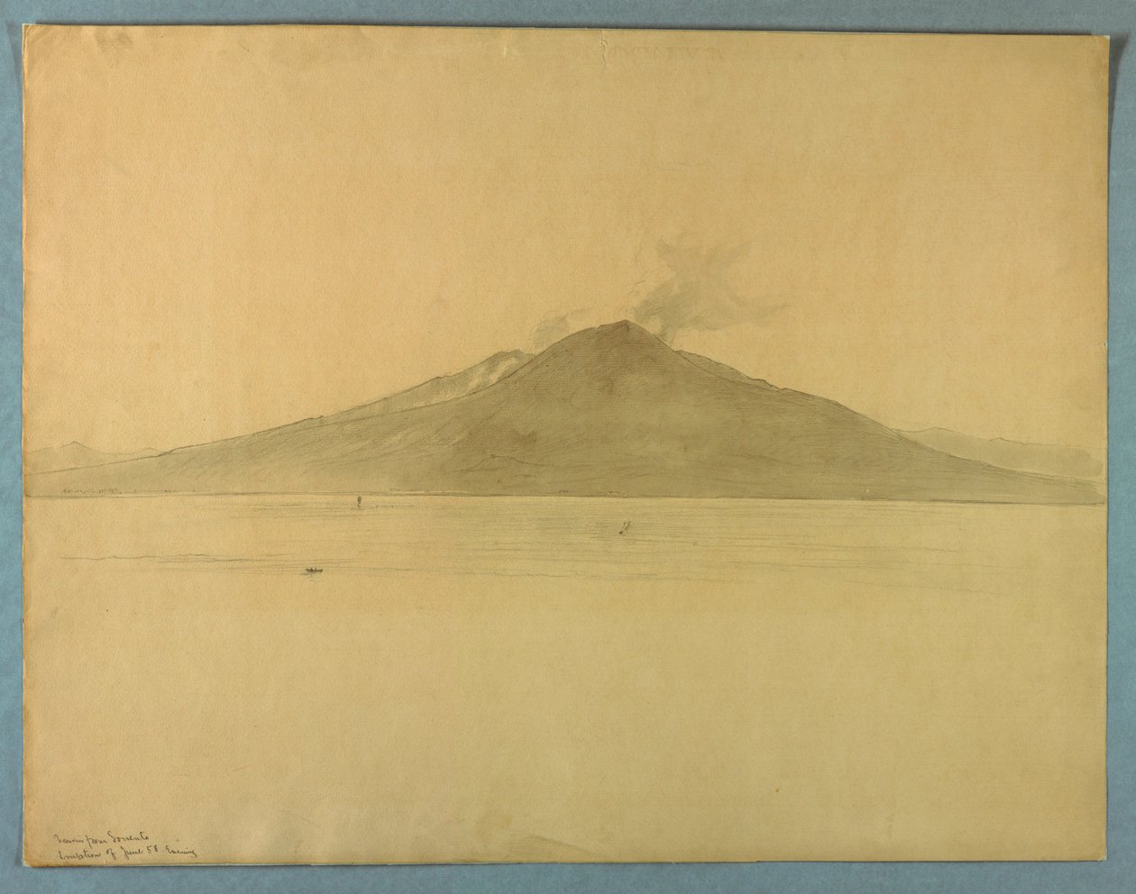Studie av Vesuv fra Sorrento, Italia av William Stanley Haseltine