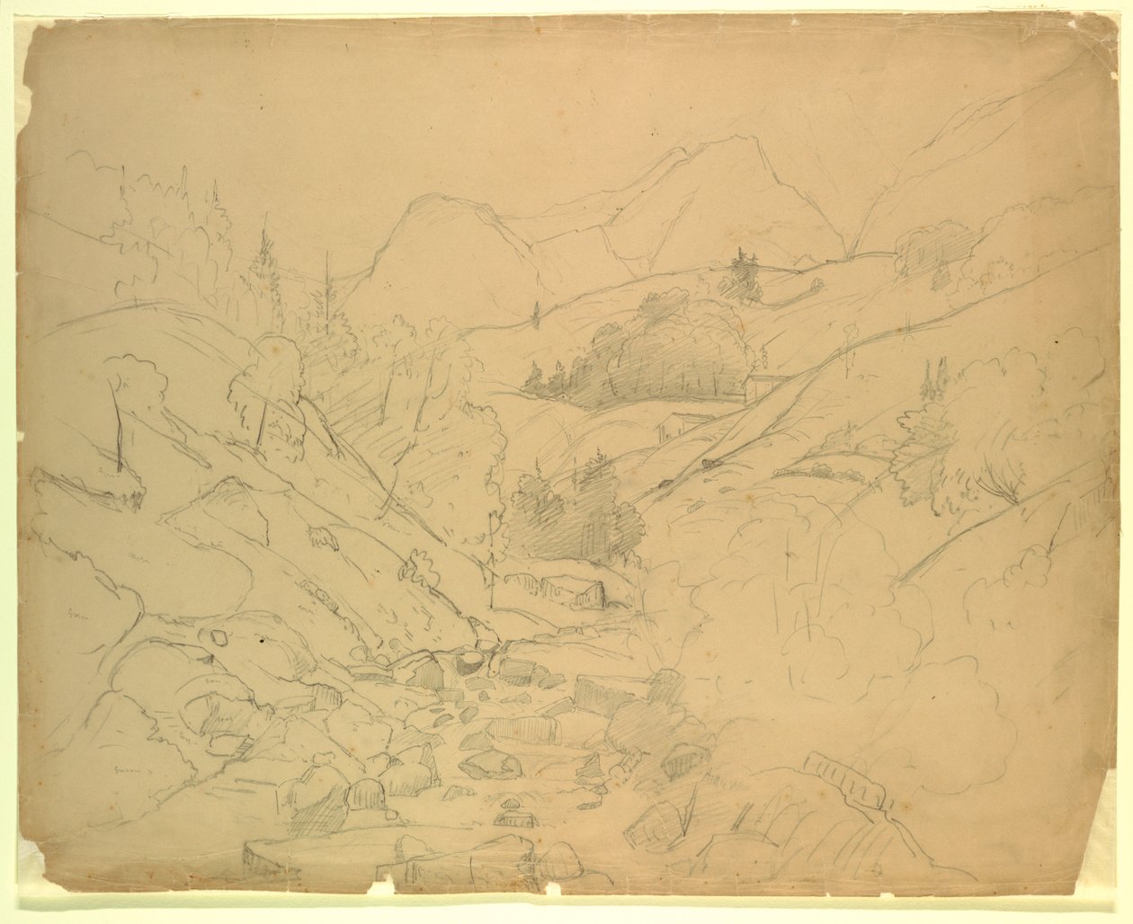 Studie av landskap av William Stanley Haseltine