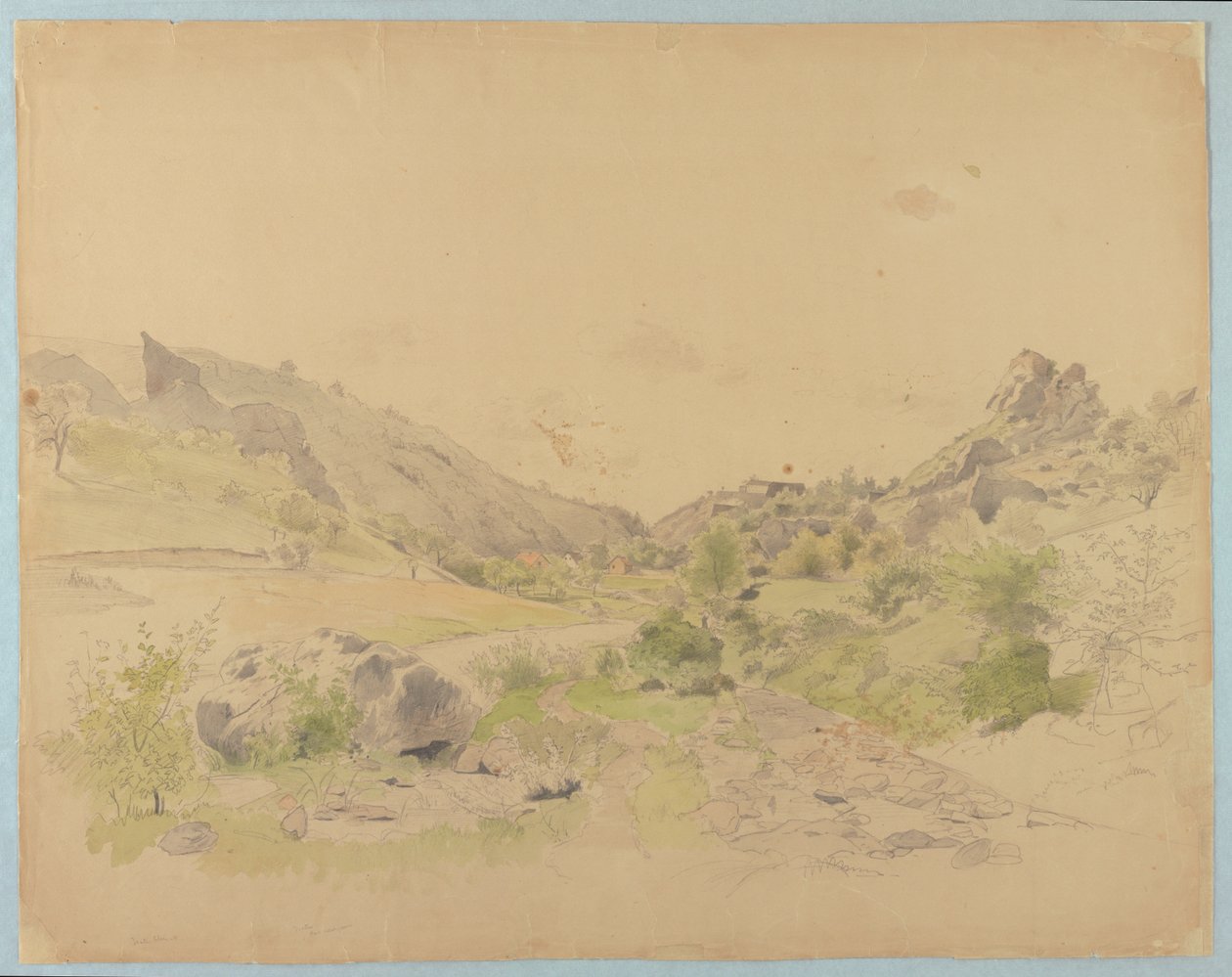 Studie av landskap av William Stanley Haseltine