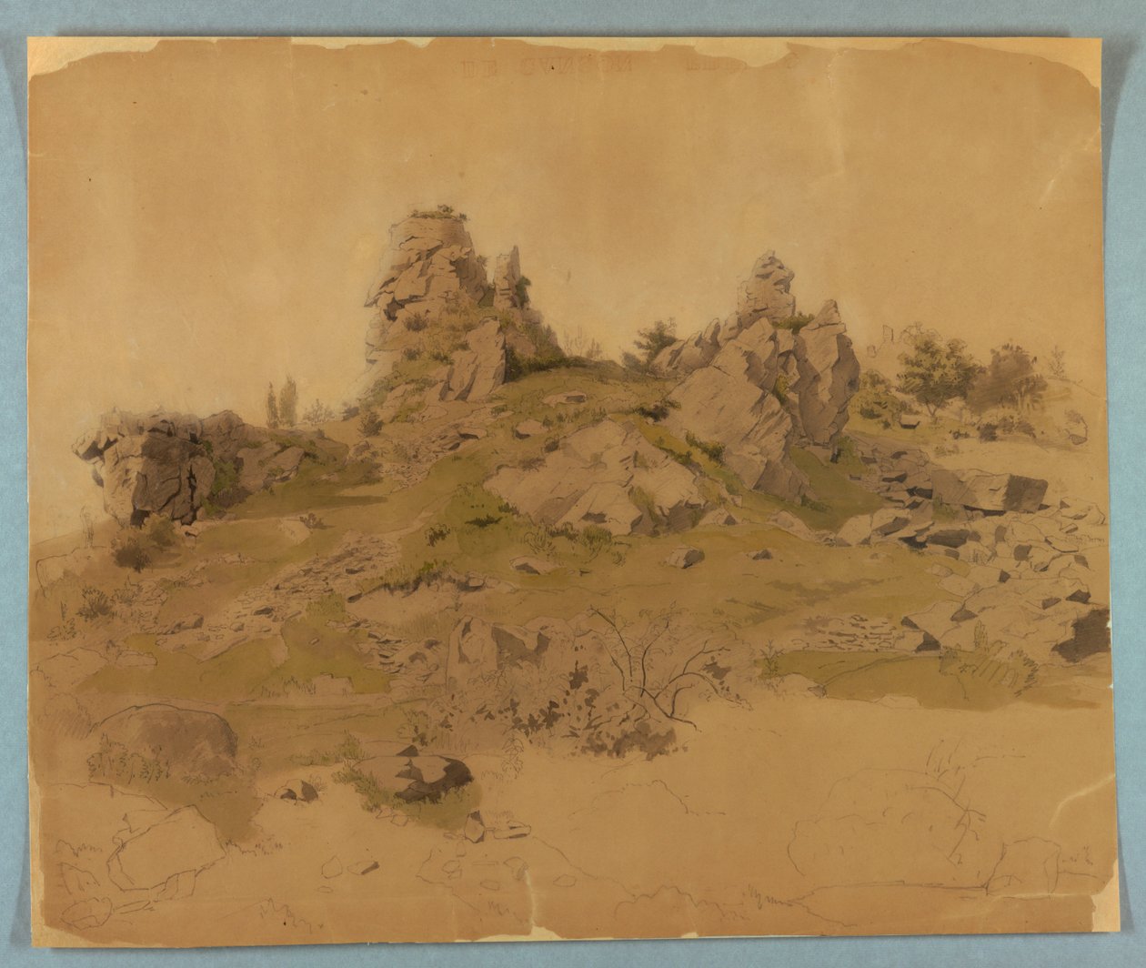 Studie av landskap av William Stanley Haseltine