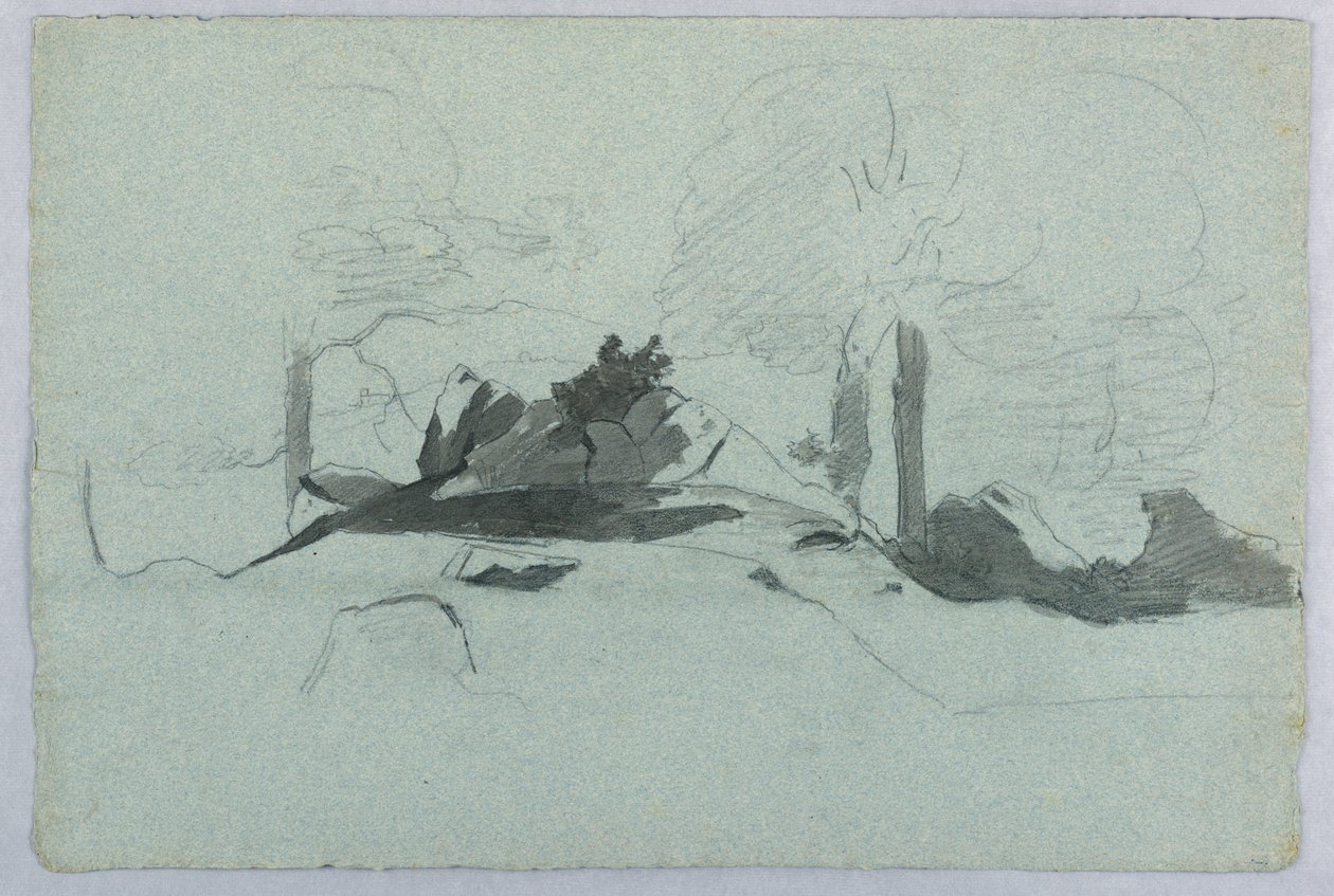 Studie av landskap av William Stanley Haseltine