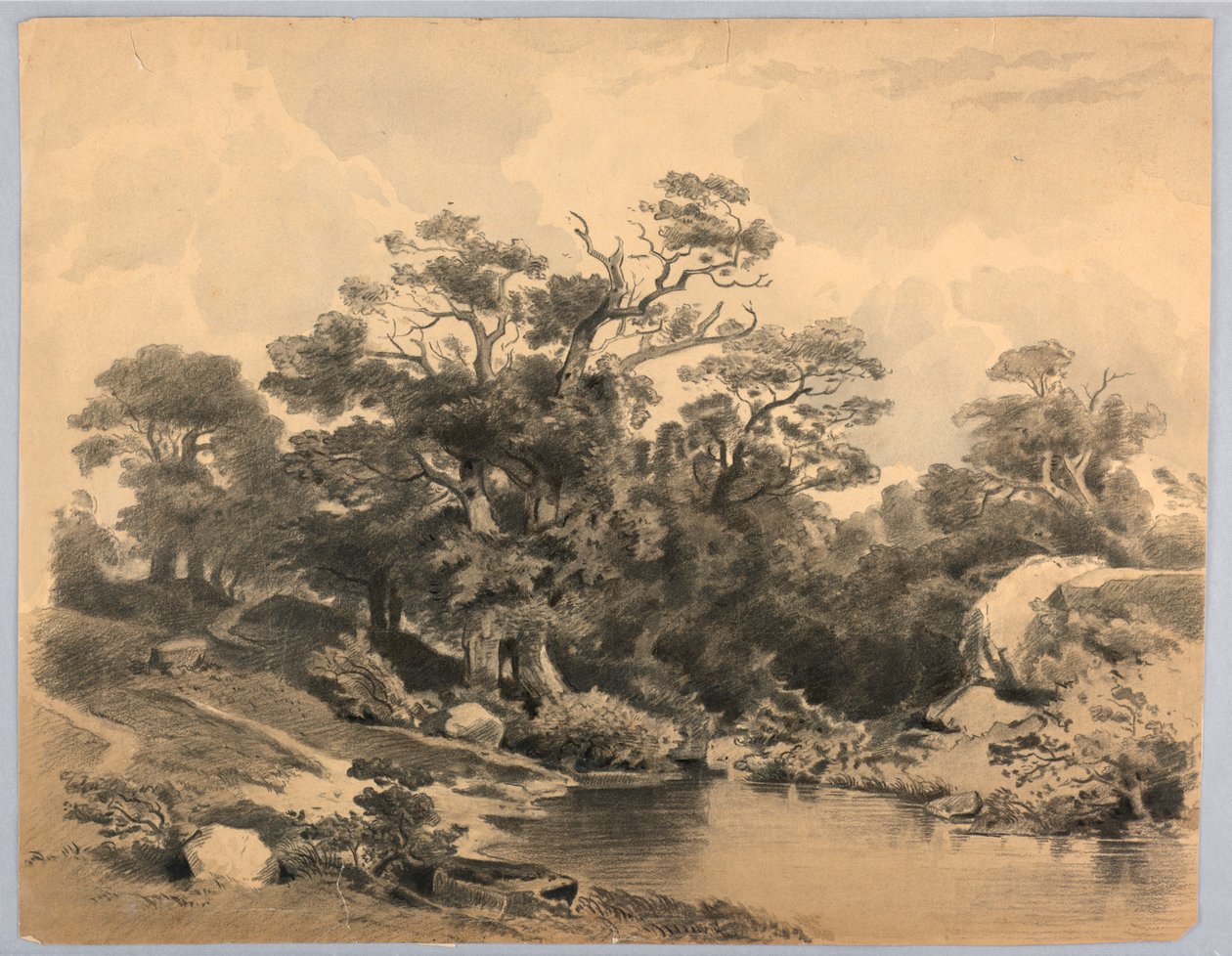 Studie av landskap av William Stanley Haseltine
