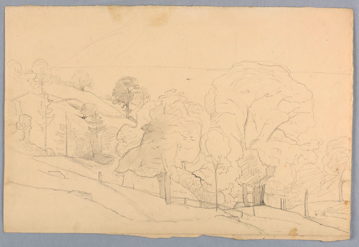 Studie av landskap av William Stanley Haseltine