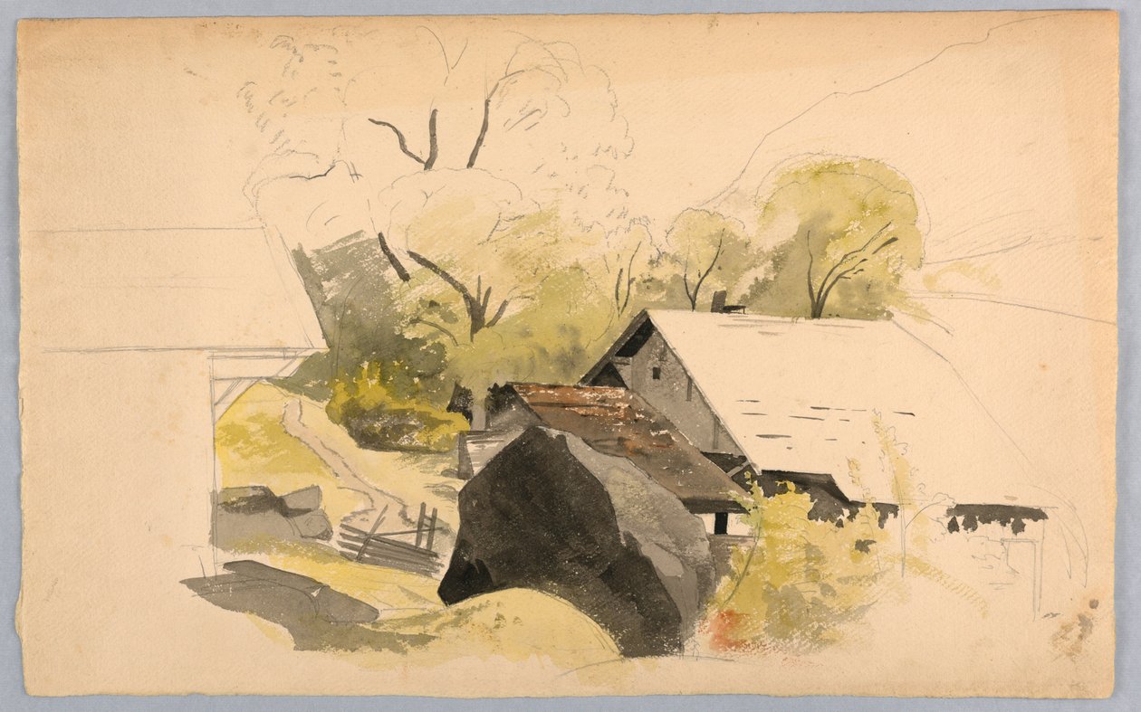 Studie av landskap, Sveits av William Stanley Haseltine
