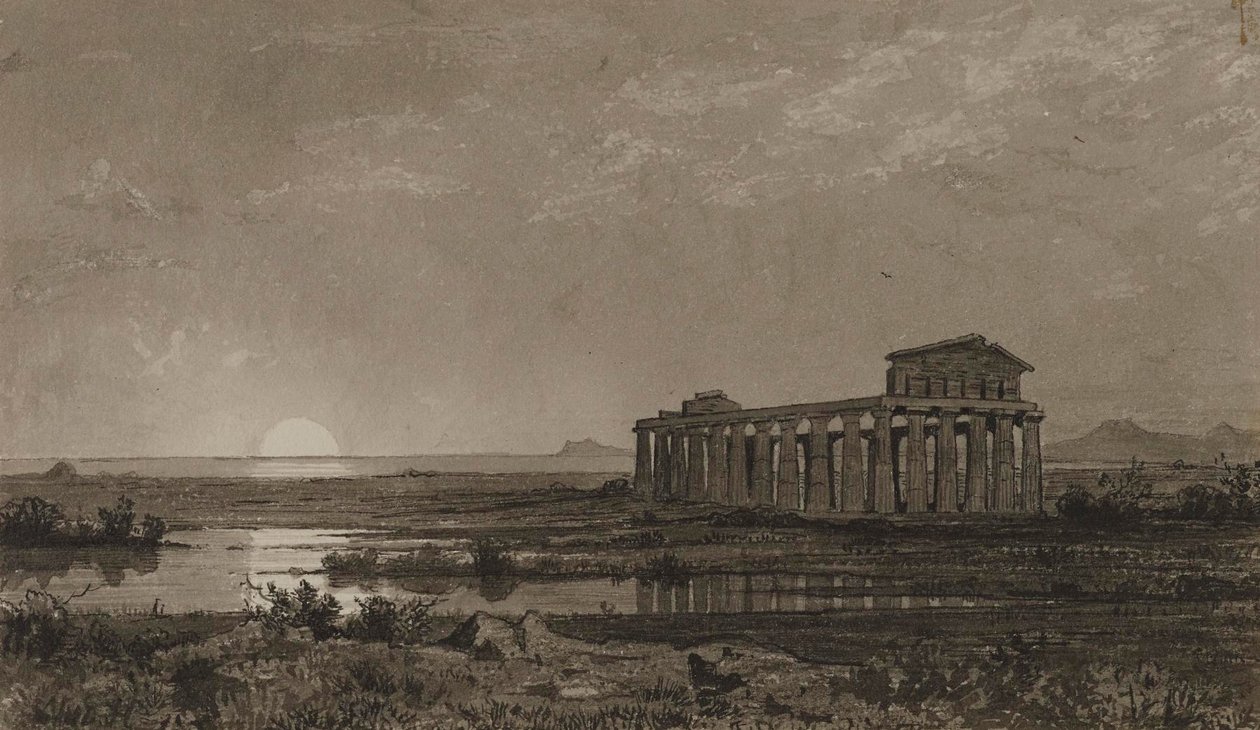 Ceres-tempelet i Paestum (Athene-tempelet) av William Stanley Haseltine