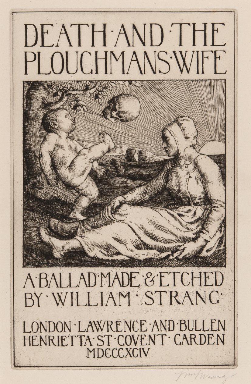 Death and the Ploughmans Wife, 1892 av William Strang