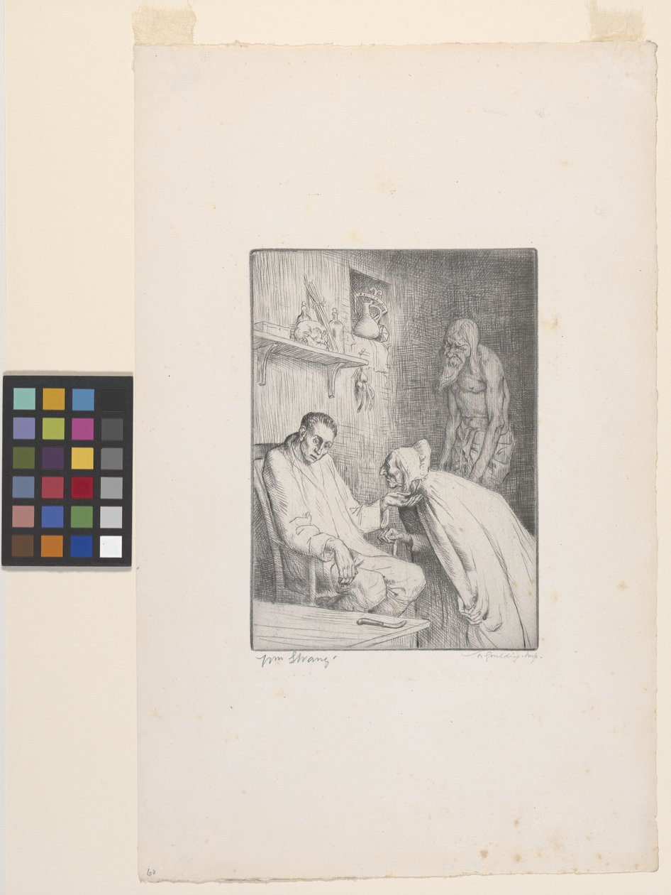 Mann og heks (etsing) av William Strang