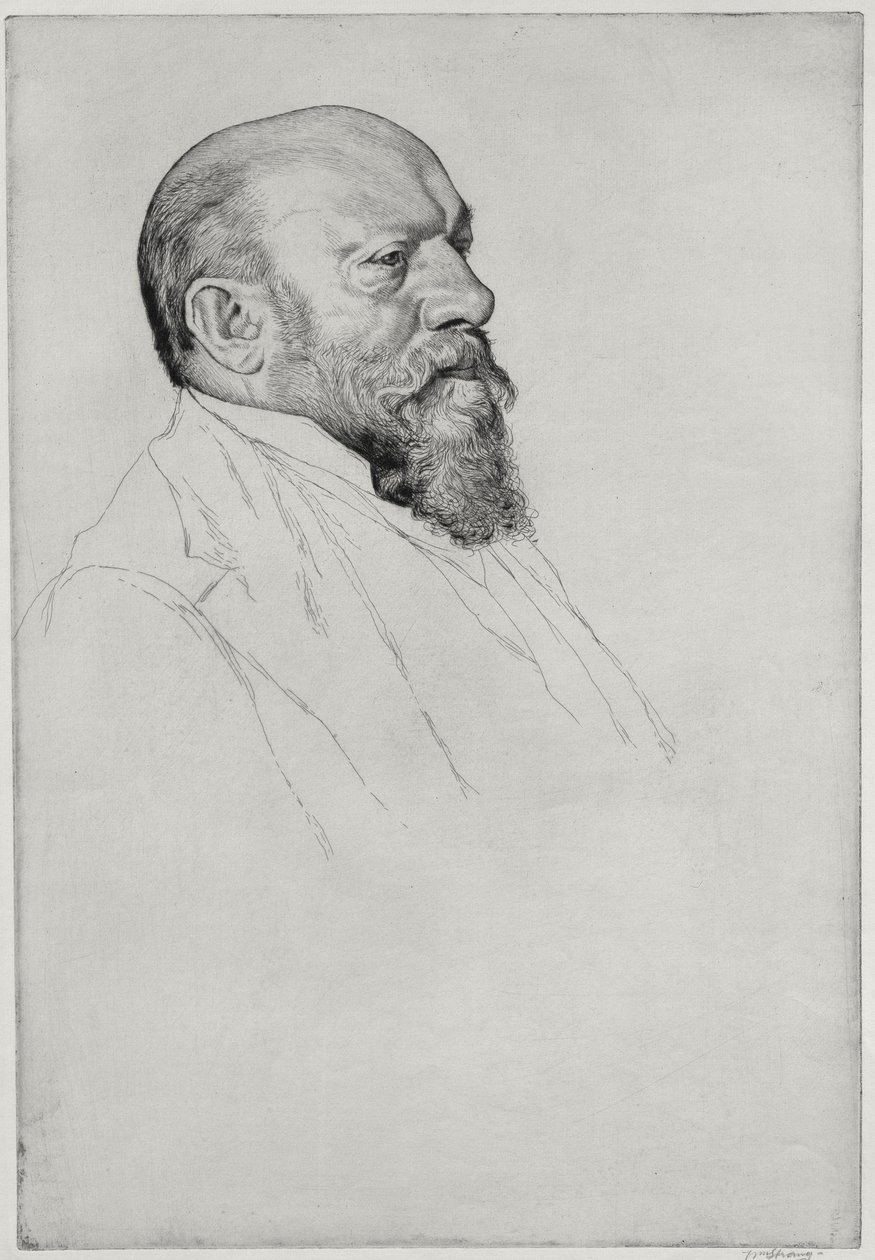 Portrett av Hans Richter (1843-1916), ungarsk dirigent av William Strang