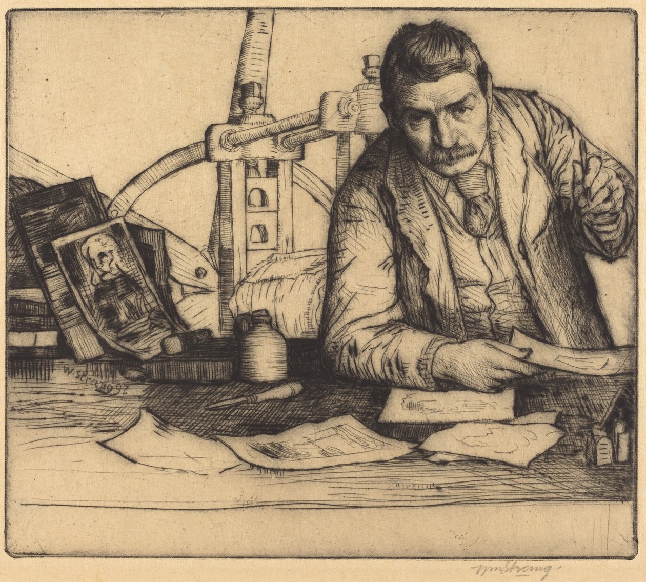 Selvportrett av William Strang