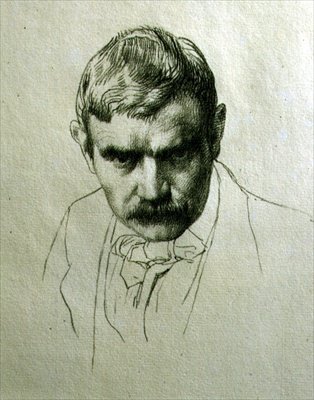 Selvportrett, ca. 1895 (lito) av William Strang